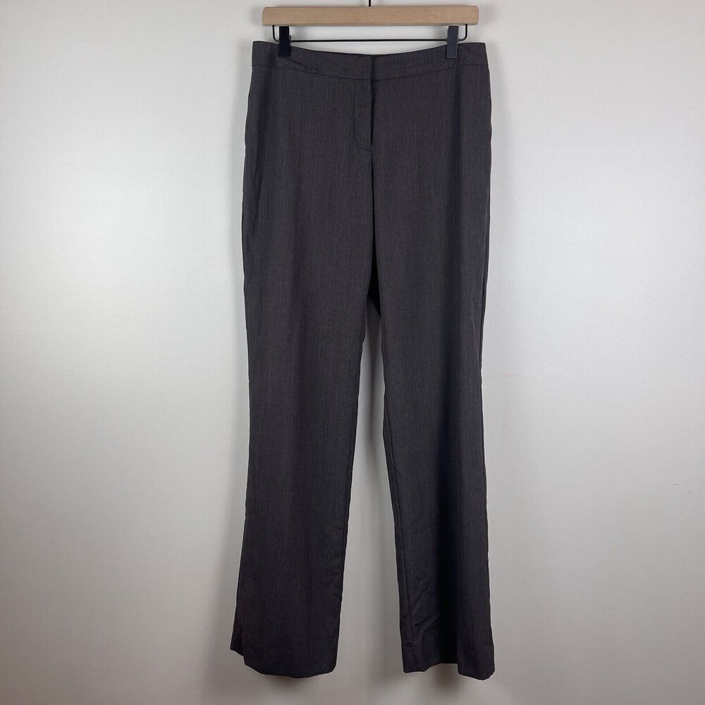 Pendleton Dress Pants Women Sz 6 Gray Pinstripe 100% Virgin Wool Office Career